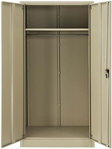 Global Industrial Wardrobe Storage Cabinet with Garment Rod, Steel by GlobalIndustrial