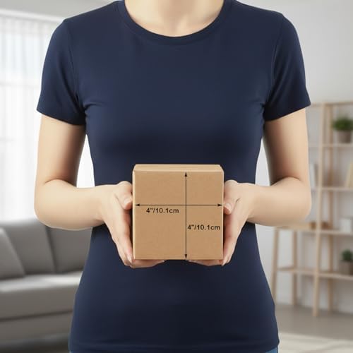 Edenseelake 50 Pack 4x4x4 inches Shipping Boxes Corrugated Cardboard Boxes for Packing, Moving, Mailing, Brown - Image 5