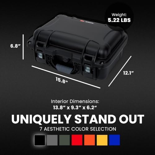 NANUK 915 Hard Case with Cubed Foam – Compact Waterproof Travel Camera Hard Case with Padded Dividers, 13.8” x 9.3” x 6.2” – Dustproof and Impact Resistant, Airline Carry-On Approved – Black - Image 5