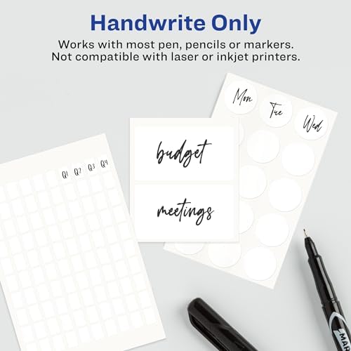 Avery Multi-Use Removable Labels, 5/16" x 1/2", White, Non-Printable, 1,100 Blank Labels Per Pack, 19,800 Total (18 Packs of 5412) - Image 4