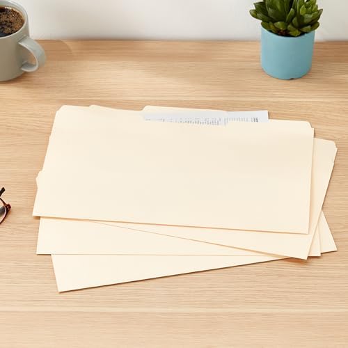 Amazon Basics Sturdy Manila File Folders, 1/3 Tabs in Assorted Positions for Filing and Easy Labeling, Legal Size, 8.5 x 14 inch, 200-Pack - Image 7