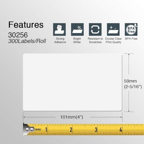 BETCKEY Replace for DYMO 30256 (2-5/16" x 4") Large Shipping Label[6 Roll] - Image 2