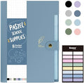 Sooez 8 Pocket Accordion File Organizer, Pastels Expanding File Folder by Sooez
