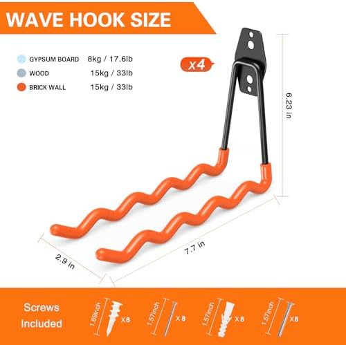 HUPBIPY Garage Hooks Heavy Duty, Large Wall Hooks - Image 3