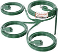 7+6+6+6 FT 1 to 3 Splitter Outdoor Extension Cord with Multiple Outlets by PlugSaf