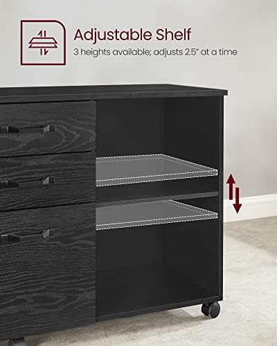 VASAGLE 3-Drawer Lateral File Cabinet, Home Office Printer Stand - Image 7