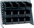 Quantum Storage Systems QBR-2721-230-12BK Ultra Bin Complete Bench Rack Package with 12 Ultra Bins, 27" x 8" x 21" , Black by QuantumStorageSystems