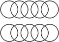 uxcell Nitrile Rubber O-Rings 78mm OD 73.2mm ID 2.4mm Width, Metric Sealing Gasket, Pack of 10 by uxcell