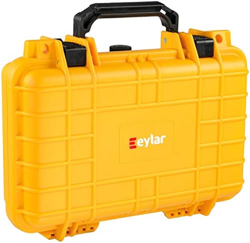 Eylar Protective Gear and Camera Hard Case Waterproof Dry Box with Foam 11.6 Inch 8.3 Inch 3.8 Inch (Yellow) by Eylar