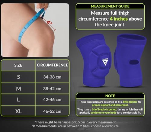 RDX Knee Pads for Work, Oeko TEX Certified, Anti-Slip Protective Thick Padded Foam Pad, Collision Avoidance Sleeves Pair, MMA Muay Thai Grappling Volleyball Football Wrestling Gardening. - Image 3