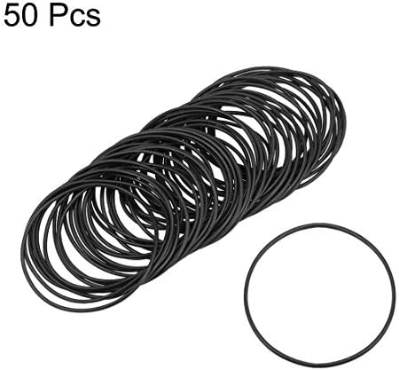 uxcell Nitrile Rubber O-Rings 52mm OD 49mm ID 1.5mm Width, Metric Nitrile Rubber Sealing Gasket, Pack of 50 - Image 2