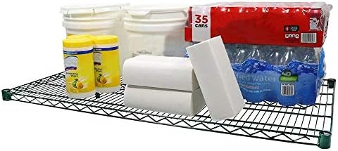 Green Epoxy Wire Shelf |Pack of 2 Shelves| for Storage in Humid Environments | Ideal for Restaurants, Stores, Businesses and Homes (Green Epoxy Wire Shelves, 14''W x 30''L) - Image 5