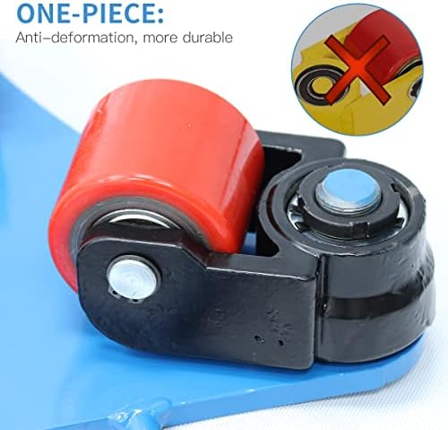 Machine Skates - Heavy Duty 2t Machinery Skates with 4400lbs Capacity and 3 Swivel Rollers for Warehouse and Workshop Transport - Machine Skate and Equipment Dolly Skate - Image 3