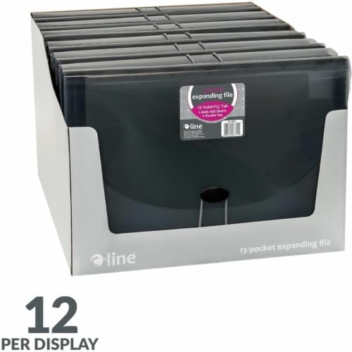 C-Line 13-Pocket Expanding File, Letter Size, 1 Expanding File, Smoke (48311) - Image 3