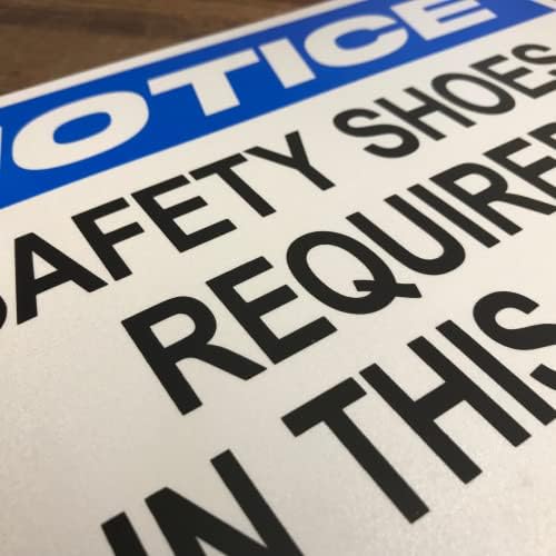 TRADESAFE Safety Shoes Required Sign, Aluminum PPE Safety Signs - Image 4