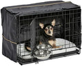 MidWest Homes for Pets XS Double Door iCrate Starter Kit, 22-inch Dog Crate Bundle for Extra-Small Dogs, Includes Cage, Pet Bed, 2 Bowls and Privacy Cover by MidWestHomesForPets