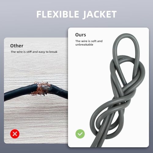 EP 15 FT Outdoor Extension Cord, 16/3 SJTW Heavy Duty Grey 2PK, ETL Listed - Image 7