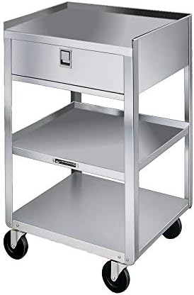 Lakeside 466 Equipment Stand, Stainless Steel, 3 Shelves and 1 Drawer, 500 lb. Capacity (Fully Assembled) by Lakeside+Manufacturing%2C+Inc.