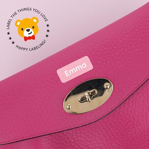 TeddyLabels - Clothing Labels for Nursing Home (180) – Self-Adhesive Name Tags for Clothes and Personal Items. Personalized Labels for Daycare, Nursing Homes, and Laundry Use - Pink - Image 7