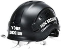Safety Hard Hat Customize Logo Protective Head Outdoor Work Hat (Black (Style 4)) by YOWESHOP