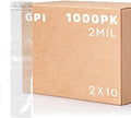 2" x 10" Zip Bags, 1000 Pack, 2 Mil, Reclosable for Incense Packaging, GPI by GPI