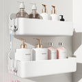 Nieifi Adhesive Shower Shelves, White, 2 Pieces by Nieifi