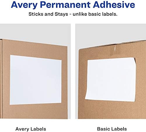 Avery® Printable Shipping Labels, 5.5" x 8.5" Customizable Stickers, White, 200 Blank Mailing Labels, Great for Mailing, Shipping, Organizing, and More (8426) - Image 3