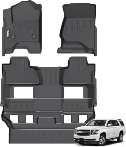 Wailtnb-All Weather Floor Mats for 2015-2020 Chevrolet Tahoe/GMC Yukon Custom Fit Chevrolet Tahoe 2015-2020 GMC Yukon Durable Easy to Clean fit 2015 to 2020 Chevy Tahoe Accessories by Wailtnb