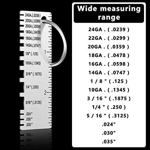 Konohan Double Sided Wire Thickness Gauge Tool for Metal, Silver - Image 5