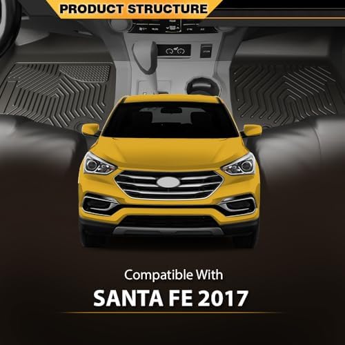 G-PLUS 4PCS Floor Mats & Cargo Liner Fit Hyundai Santa Fe 2017 - Image 6