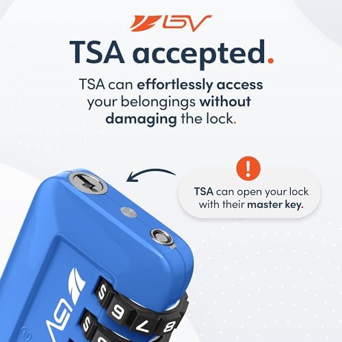 TSA Accepted Luggage Travel Lock, Set-Your-Own Combination Lock for School Gym Locker, Luggage Suitcase Baggage Locks, Filing Cabinets, Toolbox, Case (Blue, 2 Pack) - Image 2