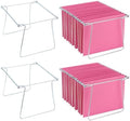 VZCPYTPM 4 Pack Hanging File Folder Frames, Heavy Duty Steel Hanging File Organizer, File Cabinet Rails, Adjustable 11 to 17.4 Inches, Suitable for File Cabinets, Storage File Boxes by OfficeSuppliesDirect