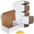 RLAVBL 9x6x3 Shipping Boxes Set of 25, White Corrugated Cardboard Box for Packing, Mailing, Business by RLAVBL