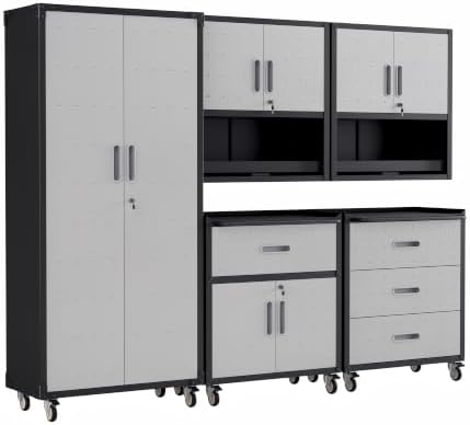 5-Piece Garage Storage Cabinets System Heavy Duty Workshop Set by FLIXELIO