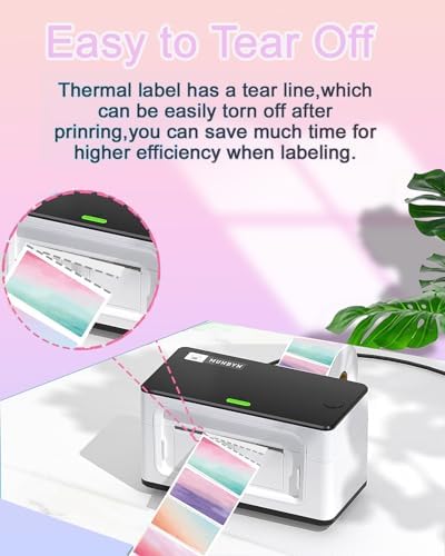 2.25 x 1.25 Thermal Labels, Self-Adhesive Address Shipping Barcode Thermal Stickers,Thermal Printer Labels Compatible with Rollo & Zebra & MUNBYN, 800 Labels for Printer, Nebula - Image 5