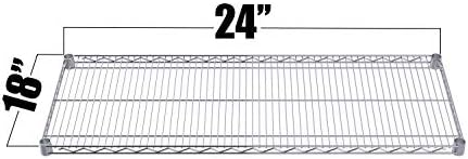 Chrome Wire Shelf |Pack of 2 Shelves| for Storage in Dry Environments | Ideal for Stores, Restaurants, Businesses and Homes (Chrome Wire Shelves, 18''W x 24''L) - Image 2