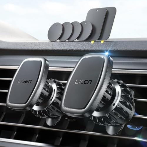 LISEN for MagSafe Car Mount,360° Adjustable Vacuum Magnetic Phone Holders for Your Car, for iPhone 17 Pro Max 16 15 14 13 12 Plus Air for All Smartphones by Lisen