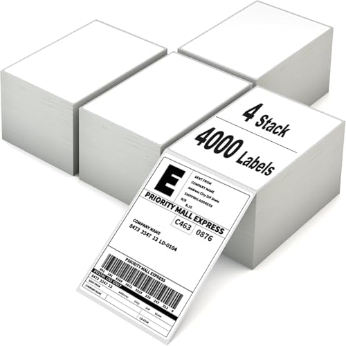HUOJI 4000 4x6 Thermal Labels 1000/Stack, Commercial Grade by HUOJI
