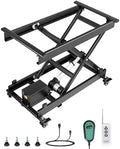 VEVOR Electric Lift Table, 330 lbs Capacity Single Scissor Lift Table, 8-28 in Height Adjustable Lifting Platform, Coffee Table Lift with 4 Wheels, for Material Handling and Transportation, Black by VEVOR