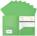 Aegero Plastic Folders with Pockets (7 Pack, Green) by Unknown