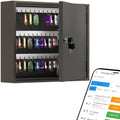 90-Keys Key Lock Box, Wall Mount Steel Key Organizer Cabinet with Key Tag by DiDiHere