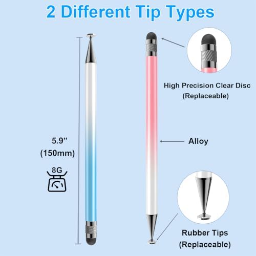 Bopomofo Stylus(5 Pcs),2-in-1 Stylus Pen for Touchscreen,Capacitive Stylus - Image 4