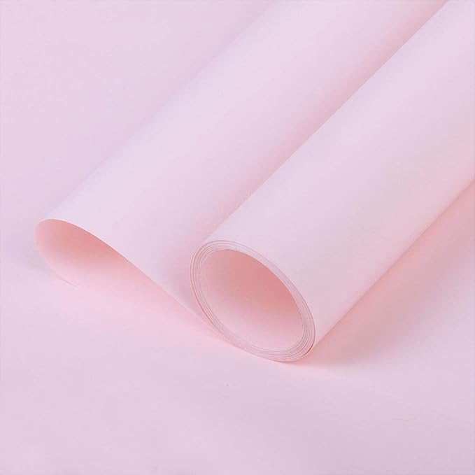 FWSA WRAPS Pink Flower Wrapping Paper Roll Korean Floral Paper by FWSAWRAPS