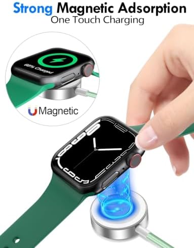 2Pack Travel Essentials for Apple Watch Charger,3-in-2 Multi Charging Cable - Image 6