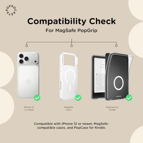 PopSockets Phone Grip for MagSafe, Magnetic Holder- Morgana Chrome - Image 5