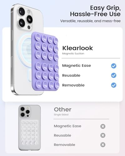Klearlook Magnetic Suction Phone Mount for MagSafe Case, Lavender - Image 3