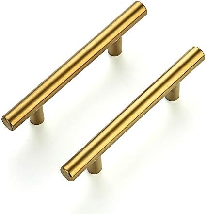 Ravinte Cabinet Handles,5" Length,3" Hole Center,Brushed Brass,40 Pack by Ravinte