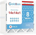 14x14x1 MERV 8 Air Filter 4-Pack for HVAC Furnace by GoldbonHVACFilter