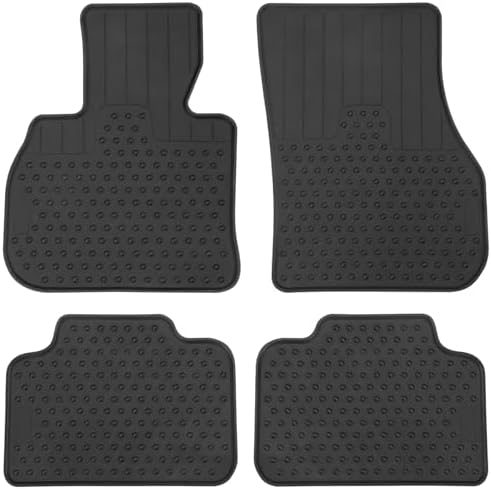 Car Floor Mats Custom Fit for Mini Cooper Countryman F60 2017-2024 Black Rubber All Weather Protection Auto Floor Liners Heavy Duty Odorless by Lwope