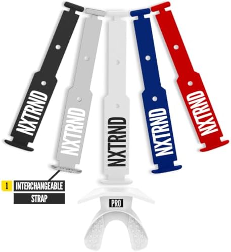 Nxtrnd One Pro Football Mouth Guard, Interchangeable Strap, Fits Adult & Youth (White) - Image 4
